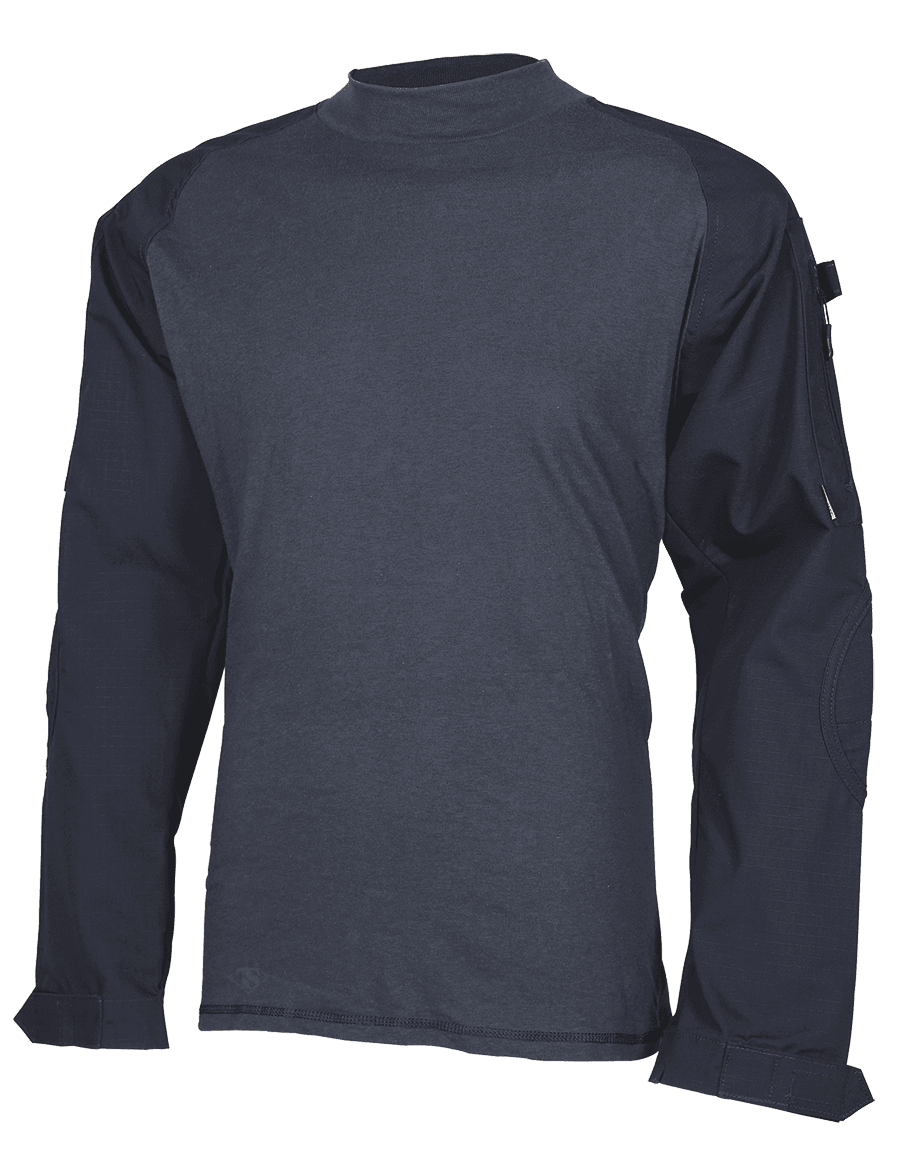 Tru-Spec 2567006 Men's Navy Poly Cotton TRU 1/4 Zip Combat Shirt XL Reg 