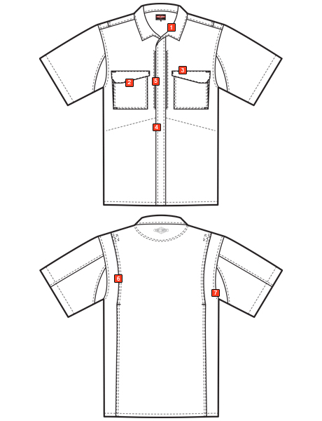 Tru-Spec 1045 Ultralight Short Sleeve Uniform Shirt Black