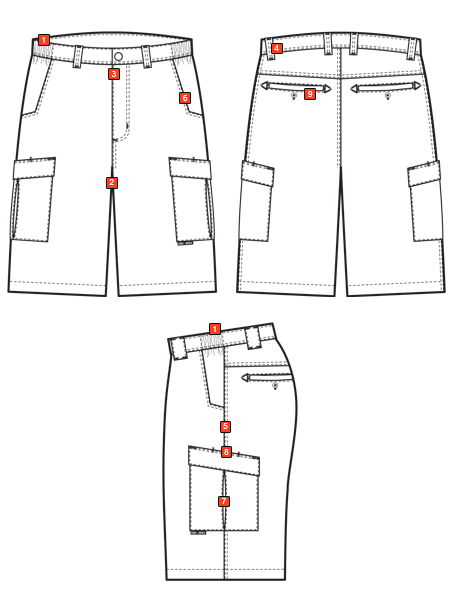 TRU-SPEC 4278 Shorts,Olive Drab,48" Size,9" Inseam 