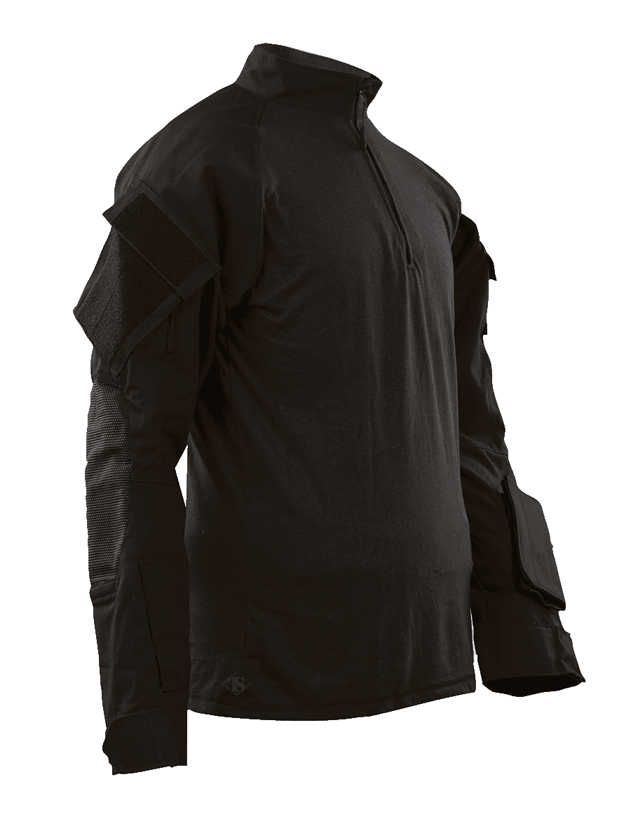 Black Tru Spec By Atlanco Truspec Tru Long Sleeve 1/4 Zip Combat Shirt Color 