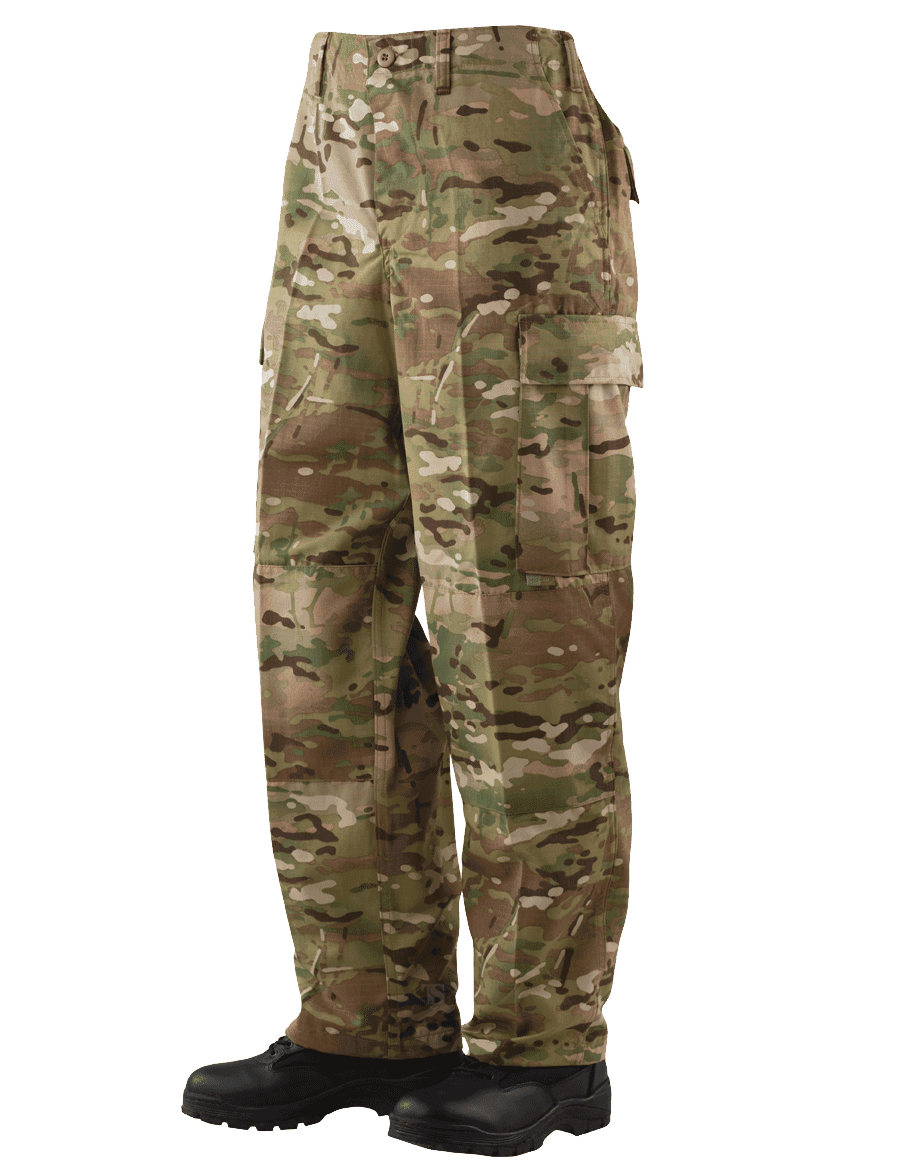 MFH Mens BDU Combat Trousers Ripstop HDT Camo FG 